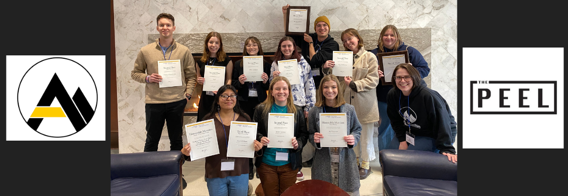 Students of The Peel and The Appalachian with NCCMA Awards