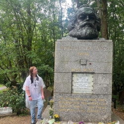 Karl Marx's Grave in Highgate Cemetery • London