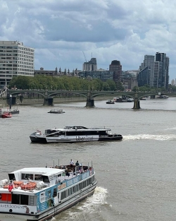 Boats on the Thames River • London