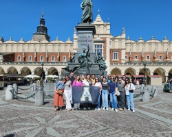 Adam Mickiewicz Sculpture • Main Square in Krakow, Poland