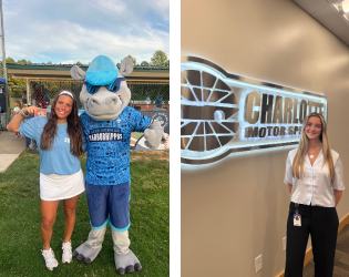 Two PR students at their respective internships.