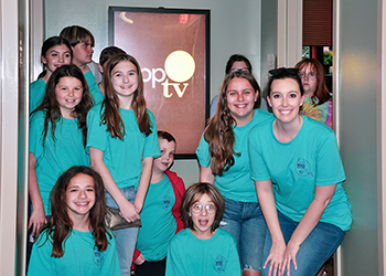 Mountain View Elementary School Students visiting AppTV
